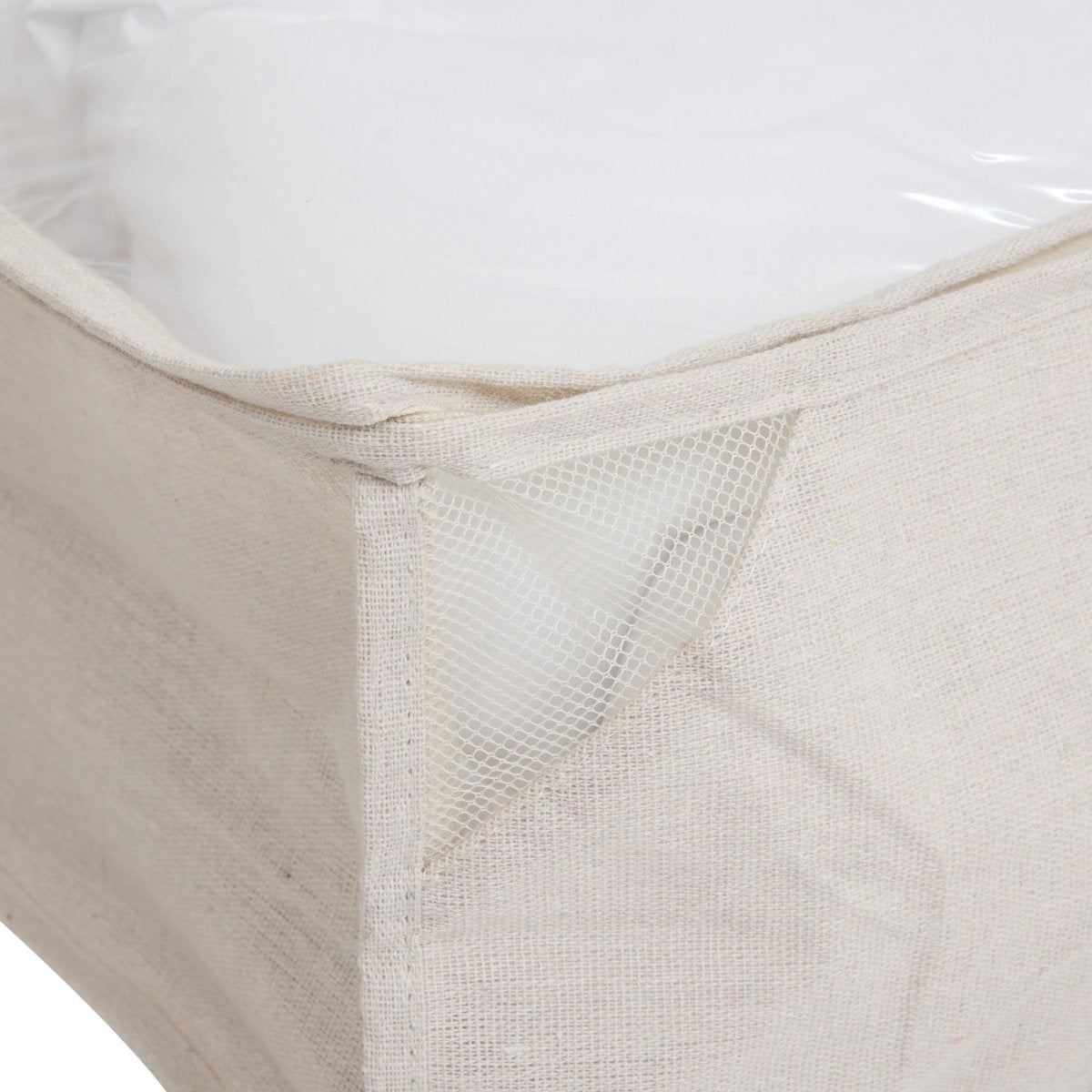 Oppbevaringsboks under seng beige 100 x 45 cm – detaljbilde 1