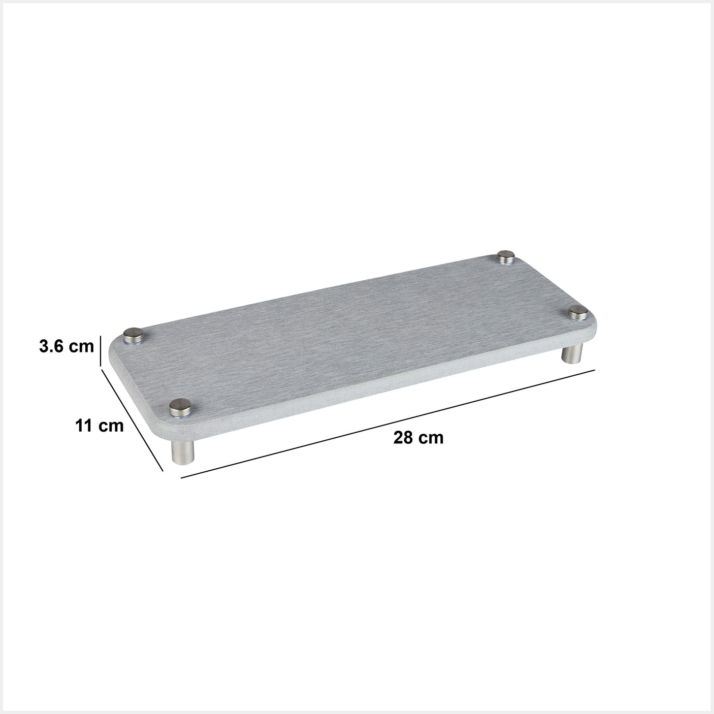 Matbräda diatomitt grå 28x11 cm – mått och dimensioner