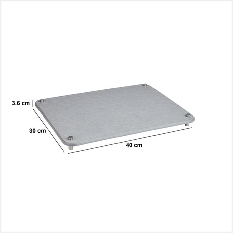 Grå diatomitt diskmatta 40 x 30 cm – mått och dimensioner