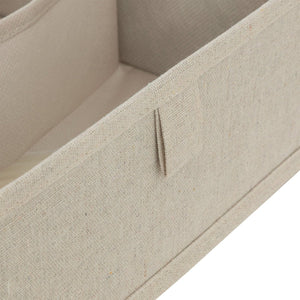 Skuffeorganiser med 2 rom beige 24 x 25 cm – detaljbilde 1
