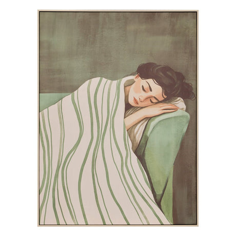 Inrammat vågrätt bild med kvinnmotiv Mona 58 x 78 cm