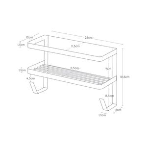 Magnetisk stativ hvit 28 x 18,5 cm - Lindas Dekor