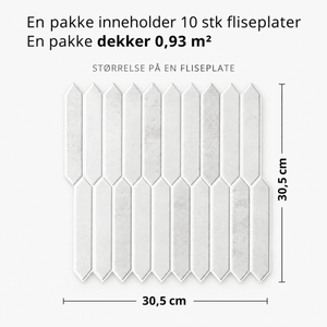 Målillustration av Hedda grå självhäftande väggplattor 30,5 x 30,5 cm