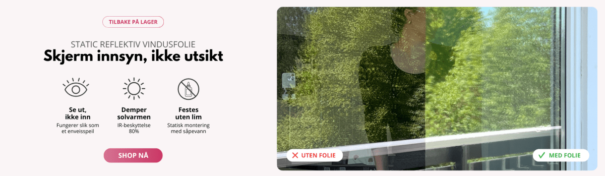 Skärm med insyn, ingen utsikt med statisk reflektiv