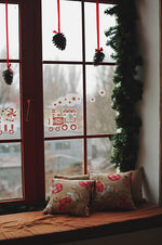 Julesticker tog 28 x 34 cm