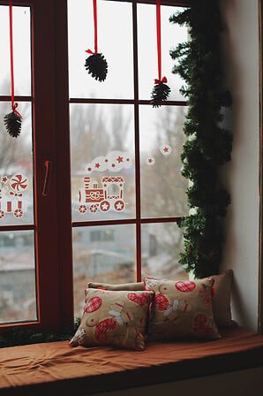 Julesticker tog 28 x 34 cm - Lindas Dekor Wallstickers