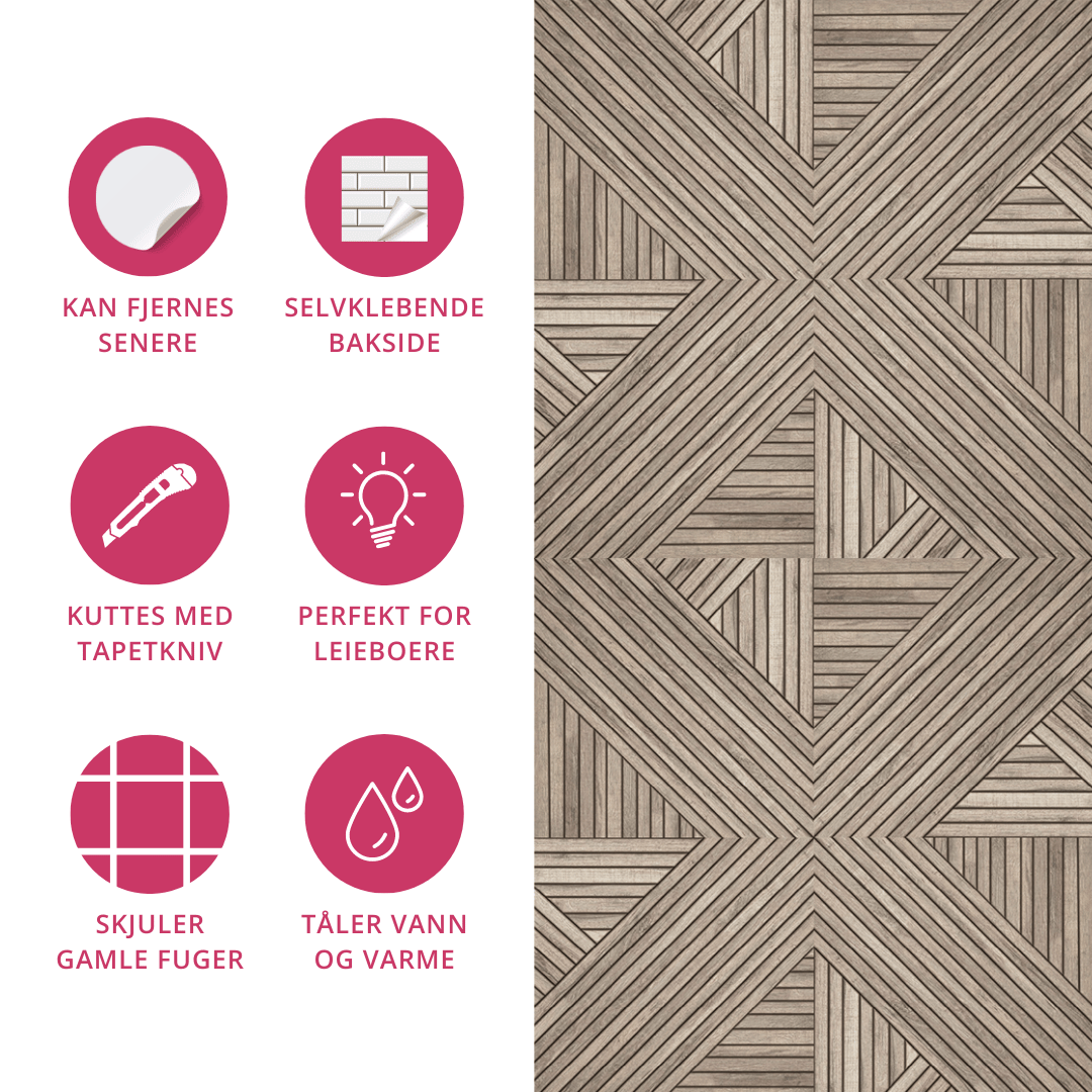 Exempel: Oda självhäftande plattor