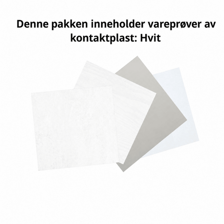 Kontaktplast lys og hvit i vareprøvepakker 