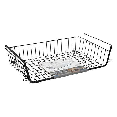 Hengekurv til hylle i metall sort 51,5 x 30 x 11,5 cm