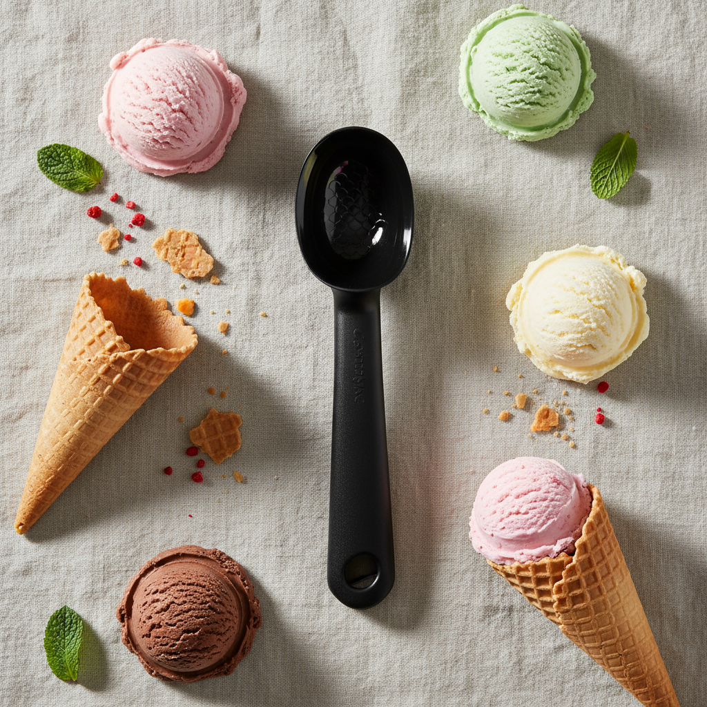 GastroMax iskremskje i sort på hvit bakgrunn