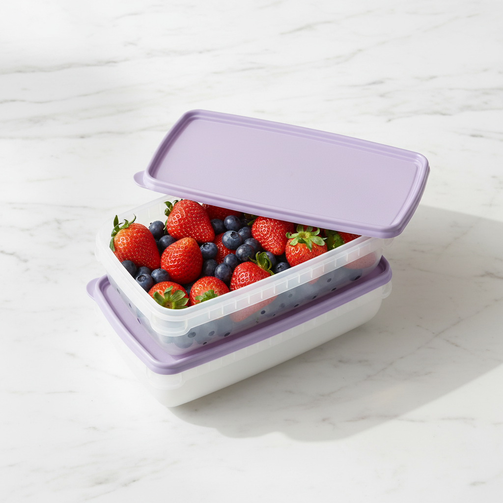 Oppbevaringsbokser til fryser i 2 pk med 1,2 liters kapasitet