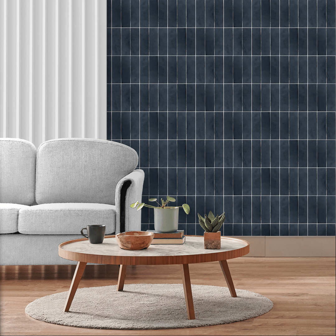 Exempel: Katja midnattsblå självhäftande plattor