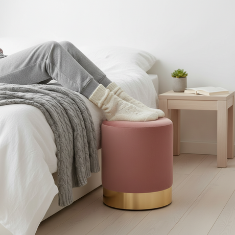 Gamby puff Ø34 cm som ekstra sitteplass i stue eller soverom