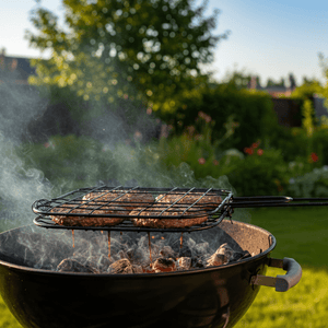 Grillrist over grill, lukket korrekt