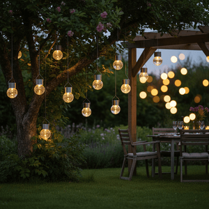 Solcelle Ledlykt henge d:6cm - Lindas Dekor Utelys