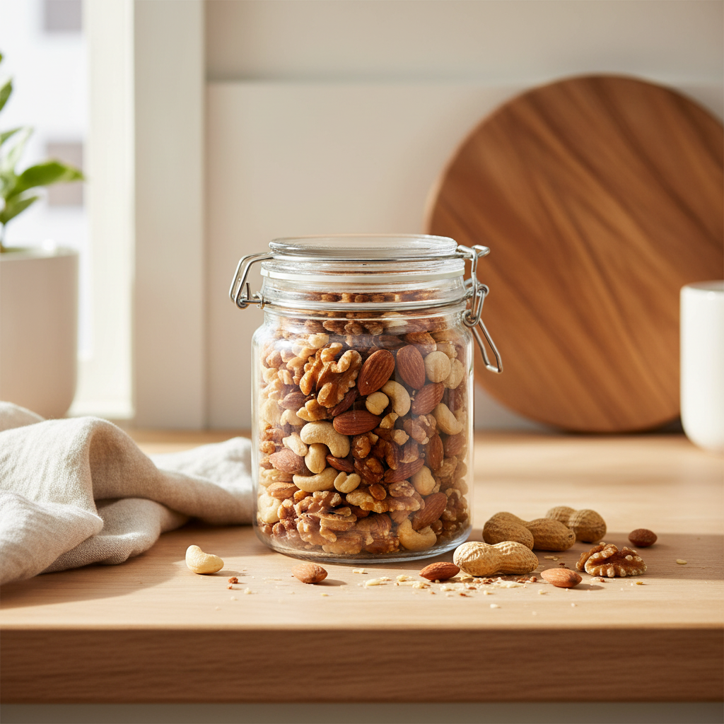 glasskrukke til syltetøy og krydder oppbevaring