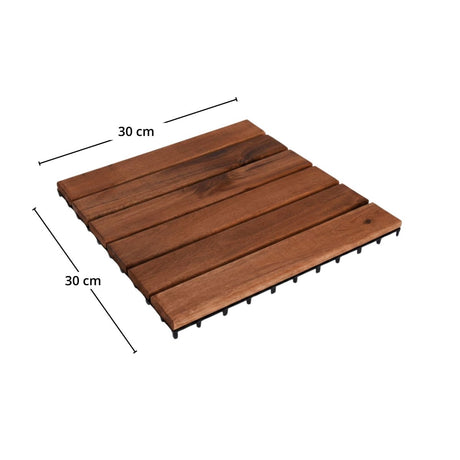 Helle Flis sett med 9 acacia 30 x 30 cm - Lindas Dekor Fliser