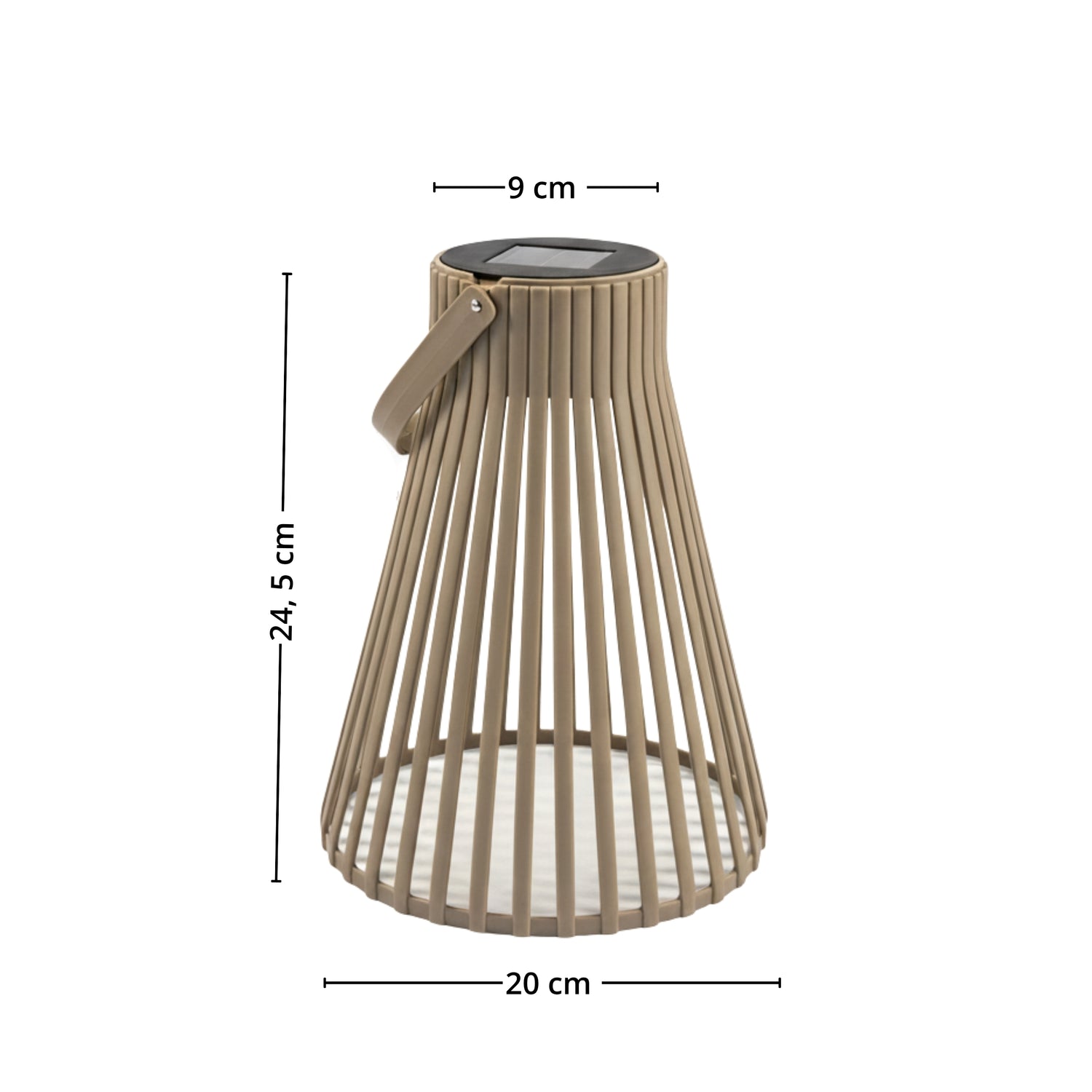 Solarlampa brun 20 x 24 cm