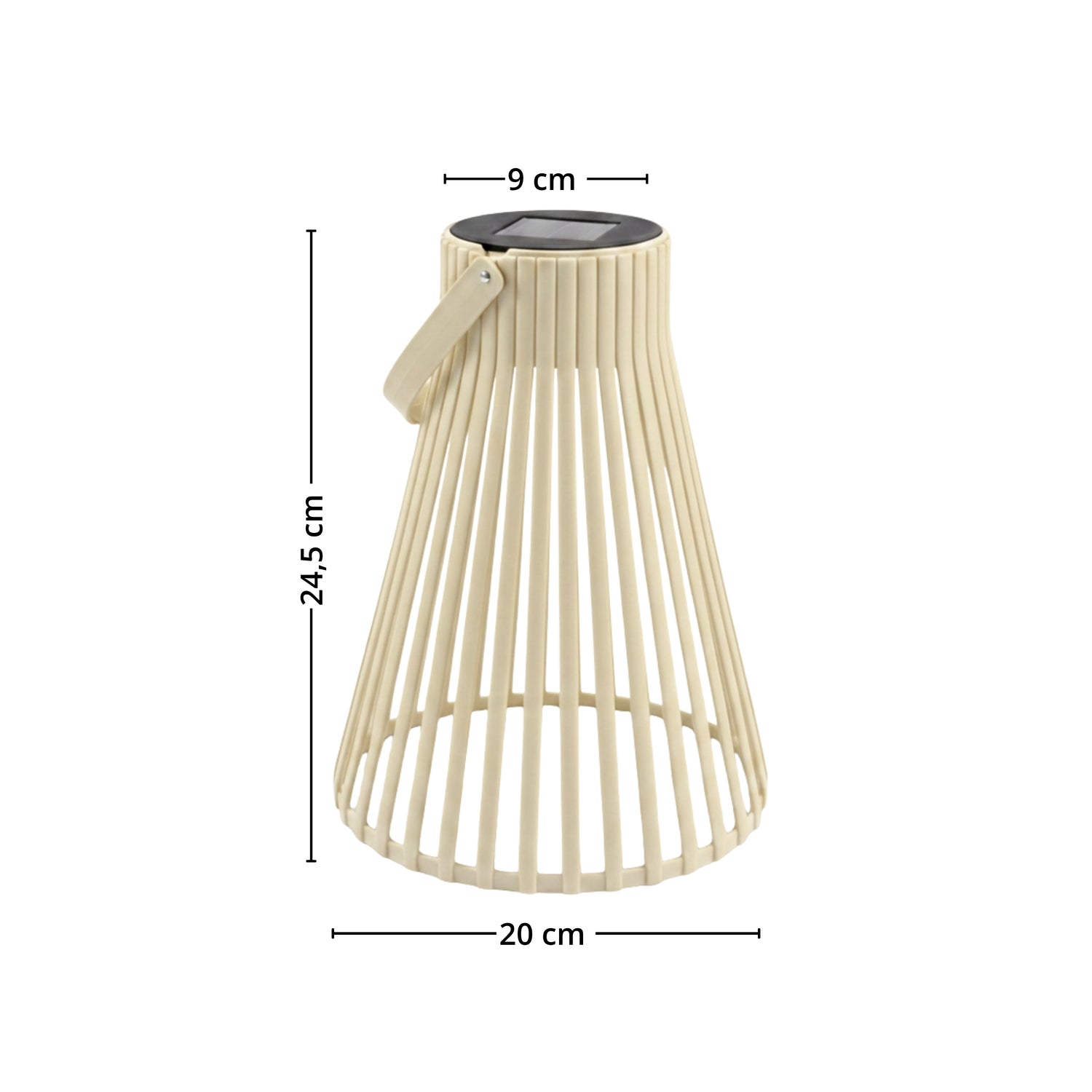 Solarlampa beige 20 x 24 cm