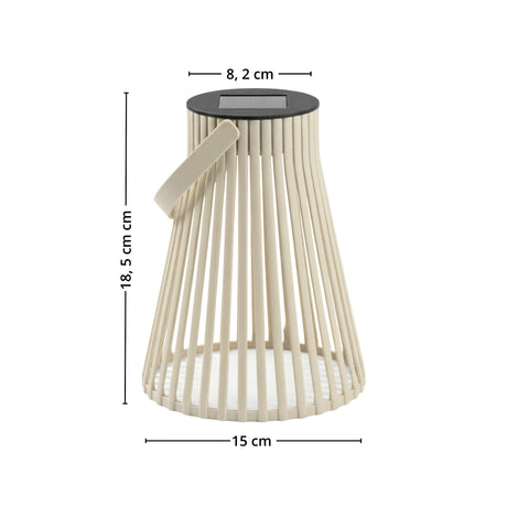 Solarlampa beige 15 x 18 cm