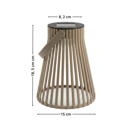 Solarlampa brun 15 x 18 cm