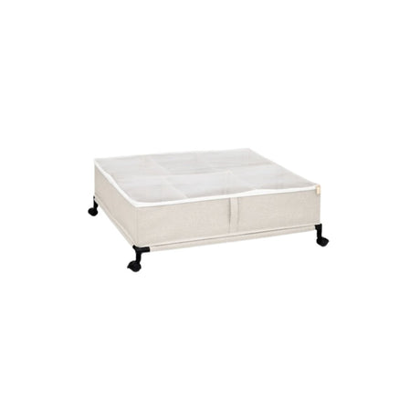 Oppbevaringsboks med hjul beige