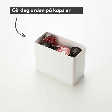 Oppbevaringsboks til kaffefilter og kaffetilbehør hvit - Lindas Dekor Kaffefilterboks