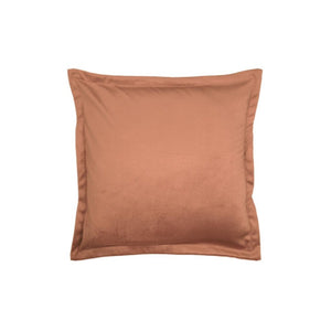 Amberfarget putetrekk i skinnlook 50 x 50 cm med sydd dekorativ kant 