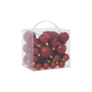 35-pk julekuler granatrød 2,9 cm - Lindas Dekor Julepynt