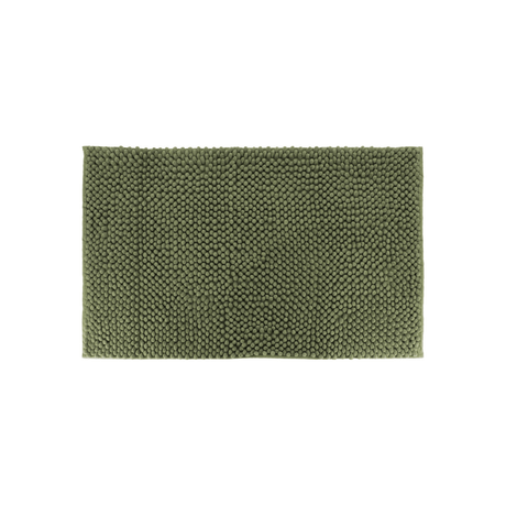Genial baderomsmatte i khaki, absorberende og myk for føttene. 
