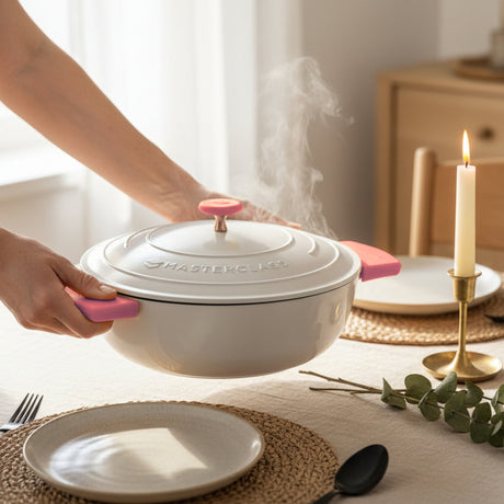 MasterClass rosa silikonhåndtakstrekk med opphengsløkke – kjøkkenutstyr

