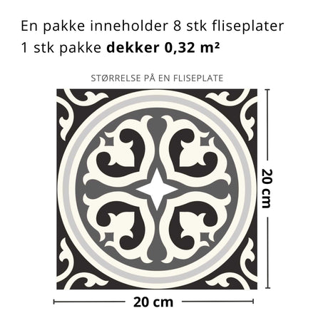 8-pk Evora selvklebende fliser