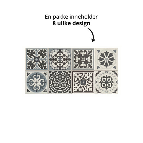 8-pk Victoria selvklebende fliser