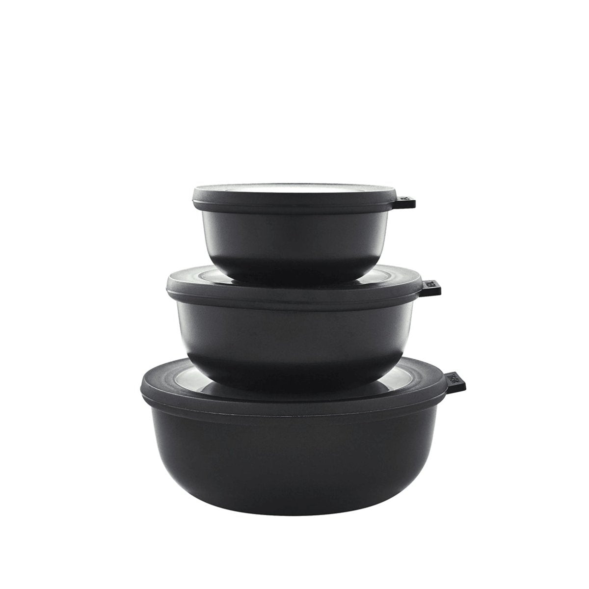 Mepal Cirqula bollesett sort 3 pk med lokk