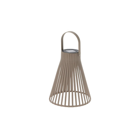 Brun solarlykt i metall 11,5 x 14 cm til terrasse og hage