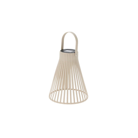 Beige solarlykt i metall 11,5 x 14 cm til terrasse og hage
