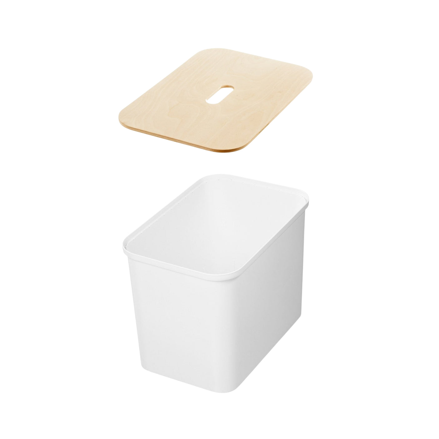SmartStore Collect 76 L hvit oppbevaringsbeholder med trelokk