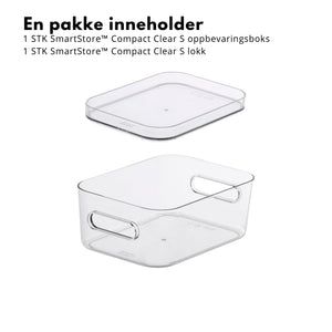 Transparent SmartStore oppbevaringsboks 1,5 liter med lokk