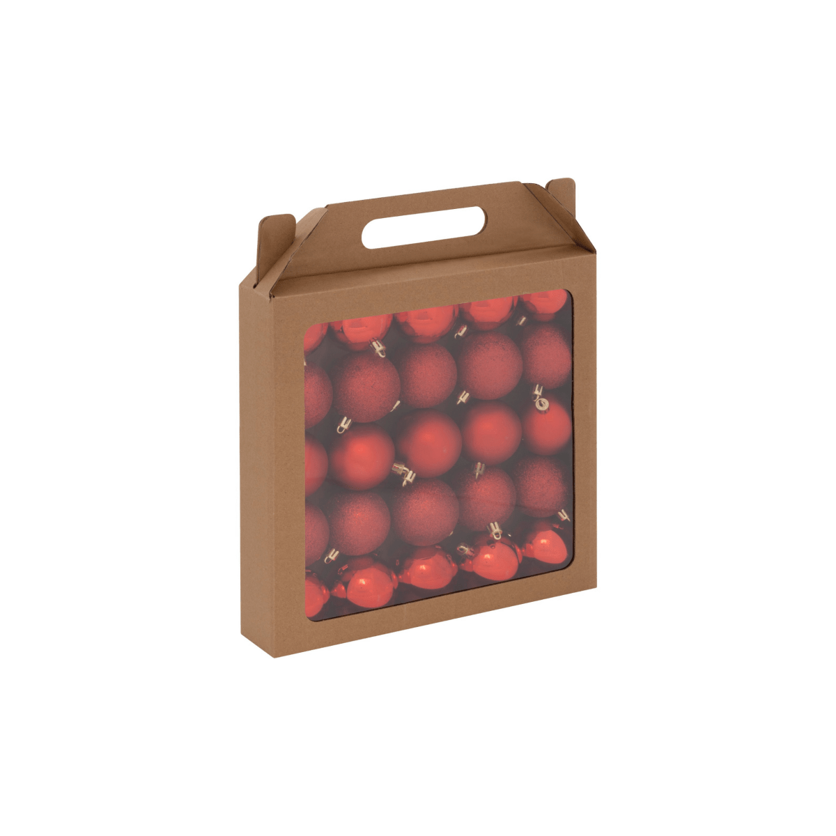 25-pk julekuler rød 6 cm - Lindas Dekor Julekuler
