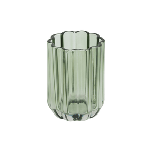 Tannbørsteholder Florea grønt glass 11 cm - Lindas Dekor Tannbørsteholder