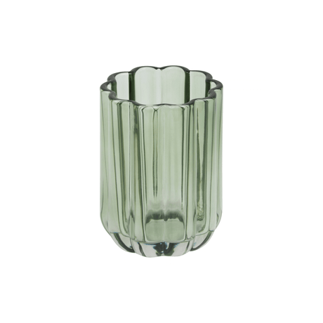 Tannbørsteholder Florea grønt glass 11 cm - Lindas Dekor Tannbørsteholder