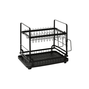 Oppvaskstativ 2 etasjer sort 49,5 cm Black Edition - Lindas Dekor Oppvaskstativ