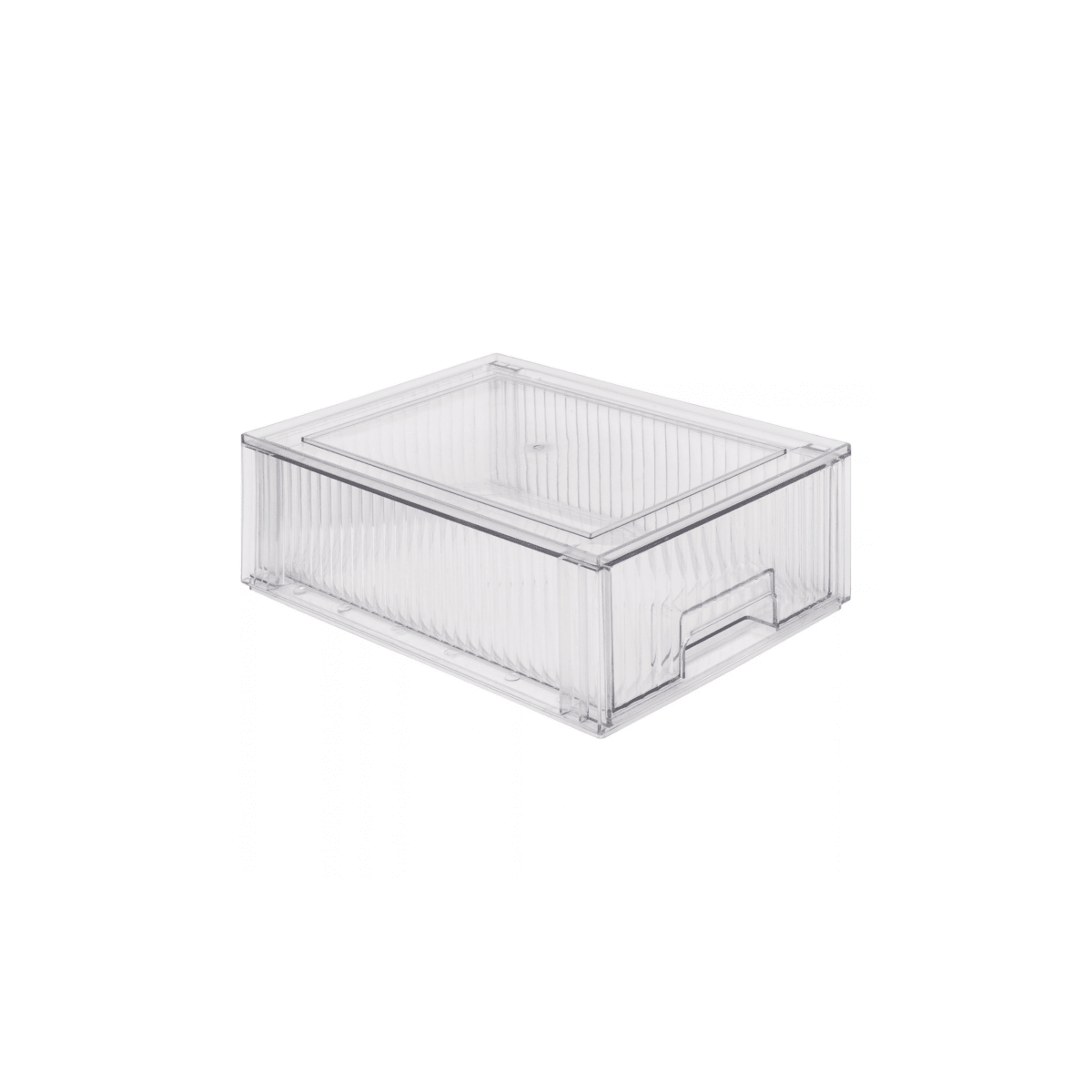 Kjøleskapsboks med skuff, transparent 32 cm - Lindas Dekor Oppbevaringsboks til mat
