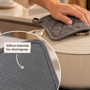 Grytelapp i silikon og bomull - Lindas Dekor Gryteklut