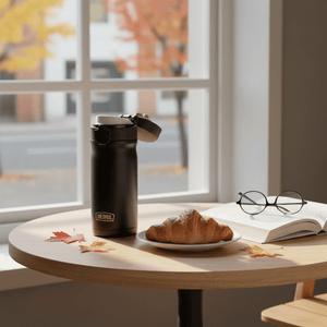 Isolert termokopp i stål som holder drikken varm lenge