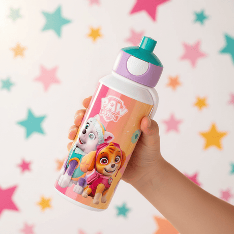 Paw Patrol rosa Pop Up Drikkeflaske 400 ml - Lindas Dekor Drikkeflaske