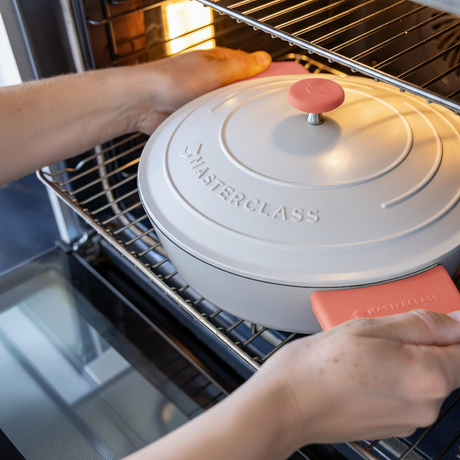 MasterClass LFGB silikon håndtakstrekk rosa – passer sidehåndtak og lokkknott

