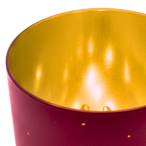 Lyslykt LED God Jul rød 7 x 15 cm