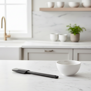 Fleksibel silikonspatel til non stick kokekar og bakeformer