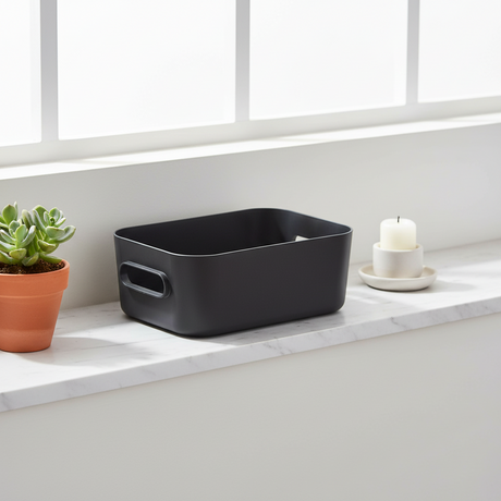 SmartStore Comfort S oppbevaringsboks sort 1,5 liter på hvit bakgrunn